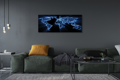 Pintura em tela Mapa azul