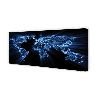 Pintura em tela Mapa azul