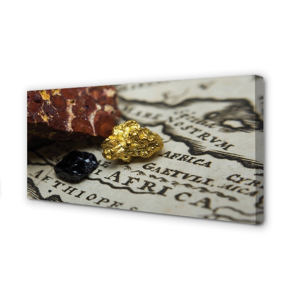 Pintura em tela Mapa de ouro