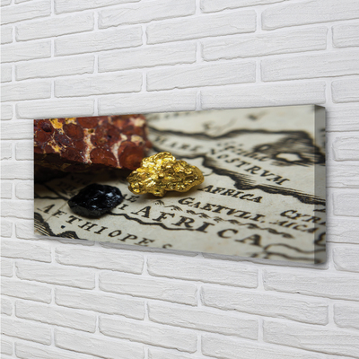 Pintura em tela Mapa de ouro