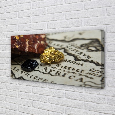 Pintura em tela Mapa de ouro