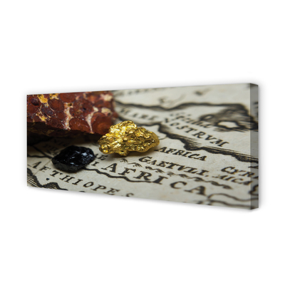 Pintura em tela Mapa de ouro