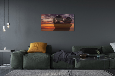 Quadro em tela Céu, nuvens, pessoas, mar