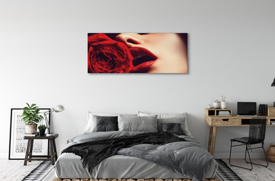 Pintura em tela Lábios de mulher rosa
