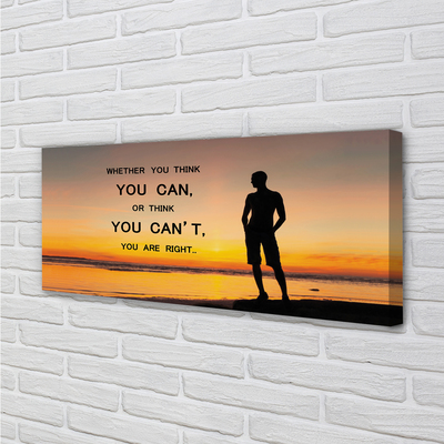 Quadro em tela Inscrição do homem no mar