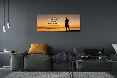 Quadro em tela Inscrição do homem no mar