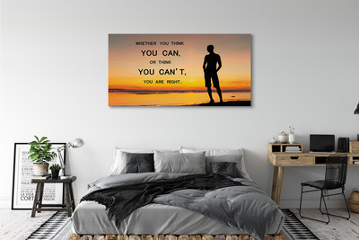 Quadro em tela Inscrição do homem no mar