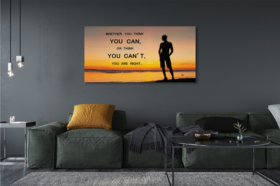 Quadro em tela Inscrição do homem no mar