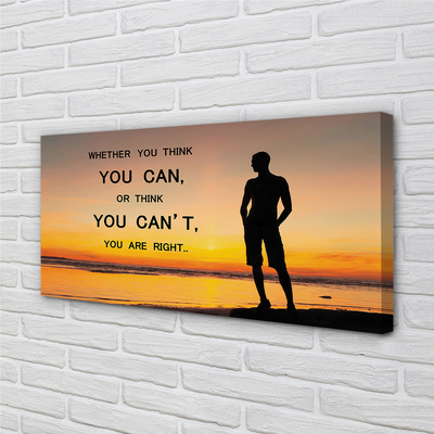 Quadro em tela Inscrição do homem no mar