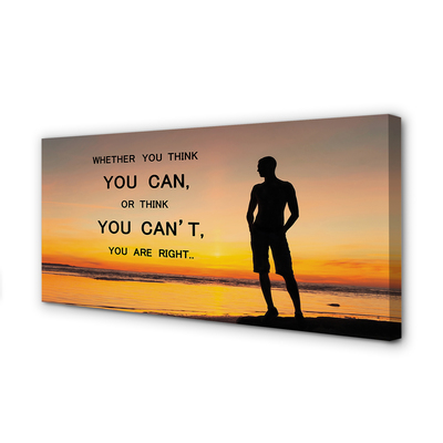 Quadro em tela Inscrição do homem no mar