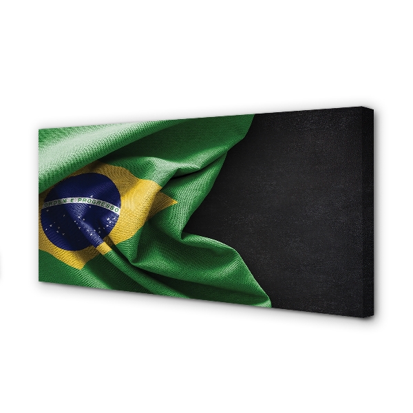 Pintura em tela bandeira brasileira