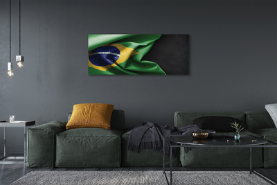 Pintura em tela bandeira brasileira