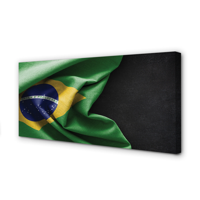 Pintura em tela bandeira brasileira