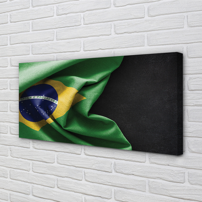 Pintura em tela bandeira brasileira