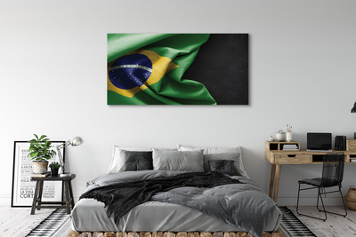 Pintura em tela bandeira brasileira