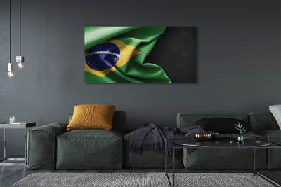 Pintura em tela bandeira brasileira