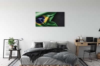 Pintura em tela bandeira brasileira