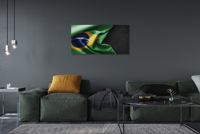 Pintura em tela bandeira brasileira
