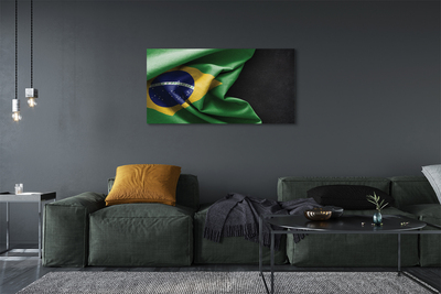 Pintura em tela bandeira brasileira