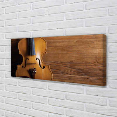 Pintura em tela Violino sobre madeira