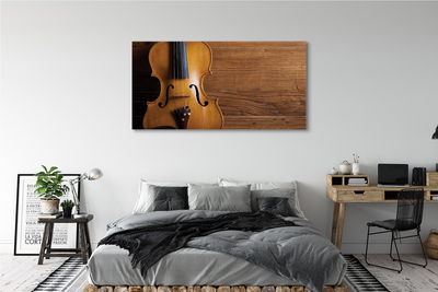 Pintura em tela Violino sobre madeira