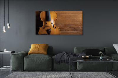Pintura em tela Violino sobre madeira