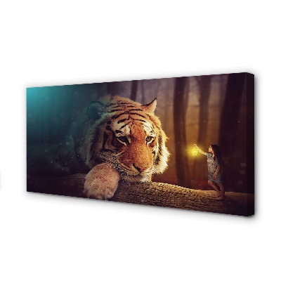 Quadro em tela Homem-tigre da floresta