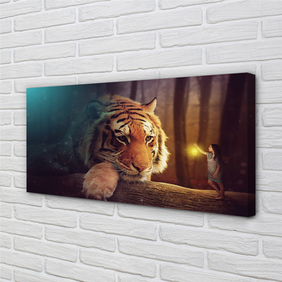 Quadro em tela Homem-tigre da floresta