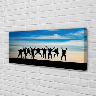 Quadro em tela Céu, nuvens, pessoas