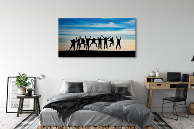 Quadro em tela Céu, nuvens, pessoas