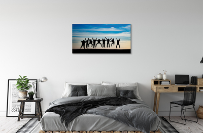 Quadro em tela Céu, nuvens, pessoas