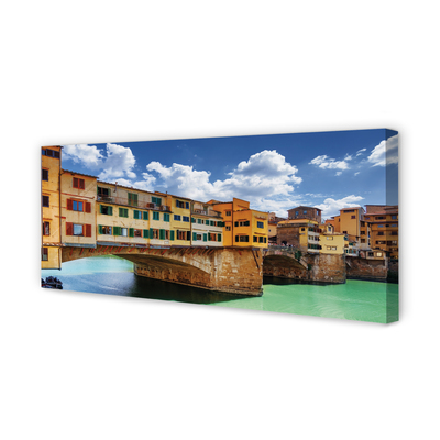 Pintura em tela Itália Pontes Rio Edifícios
