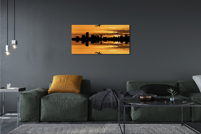 Quadro em tela Aviões cidade sol
