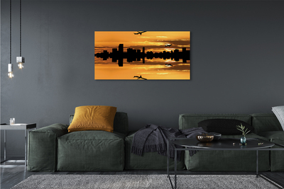 Quadro em tela Aviões cidade sol