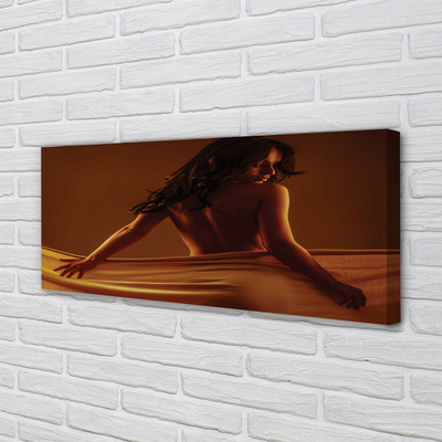 Pintura em tela Mulher com tecido