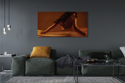 Pintura em tela Mulher com tecido