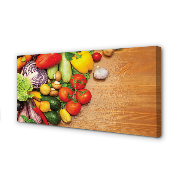 Quadro em tela Cogumelos de abobrinha com alho