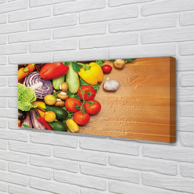 Quadro em tela Cogumelos de abobrinha com alho