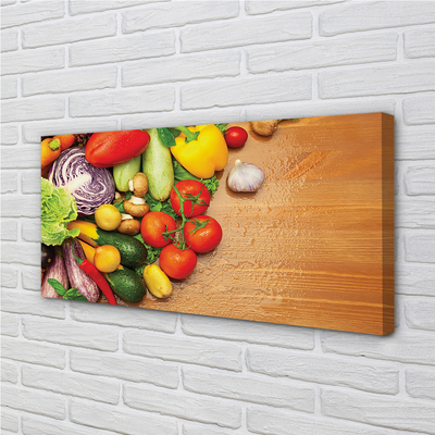 Quadro em tela Cogumelos de abobrinha com alho