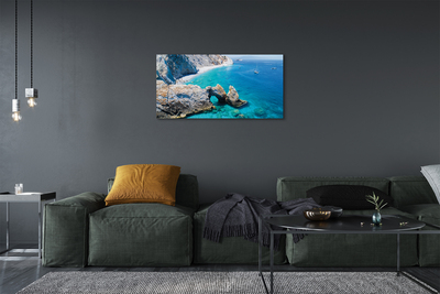 Pintura em tela Grécia Praia Costa Marítima