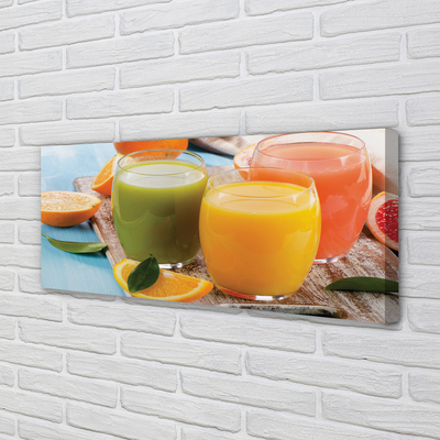 Quadro em tela Copos coloridos para coquetel