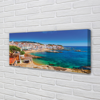 Quadro em tela Espanha Praia Cidade Costa
