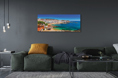Quadro em tela Espanha Praia Cidade Costa