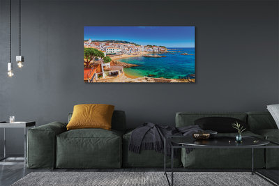 Quadro em tela Espanha Praia Cidade Costa