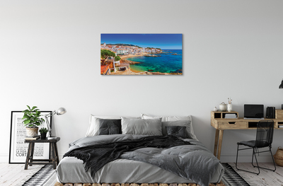 Quadro em tela Espanha Praia Cidade Costa