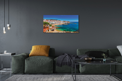 Quadro em tela Espanha Praia Cidade Costa