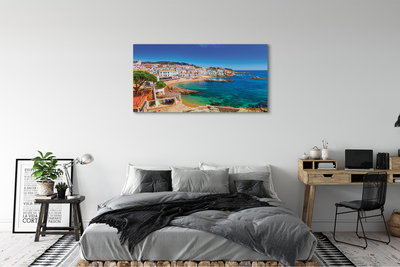 Quadro em tela Espanha Praia Cidade Costa