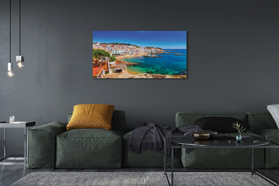 Quadro em tela Espanha Praia Cidade Costa