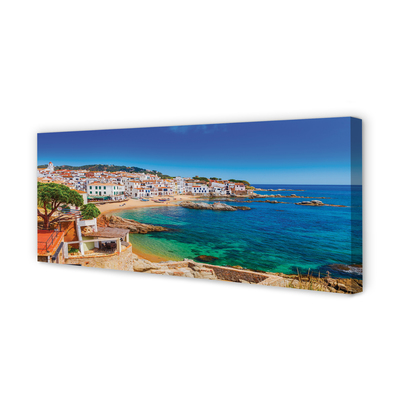 Quadro em tela Espanha Praia Cidade Costa