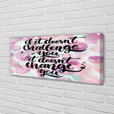 Pintura em tela Letras pretas em fundo colorido